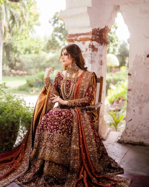 Neelum Muneer - Luxury Anari Red Bridal Gown